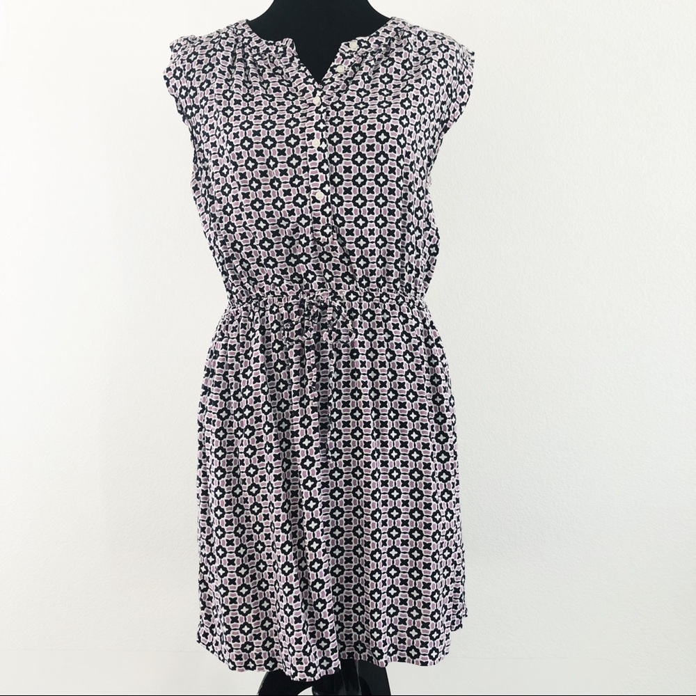 LOFT Sleeveless Dress with Drawstring Waist